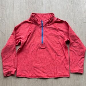 Primary Red Long Sleeve Quarter-Zip Shirt